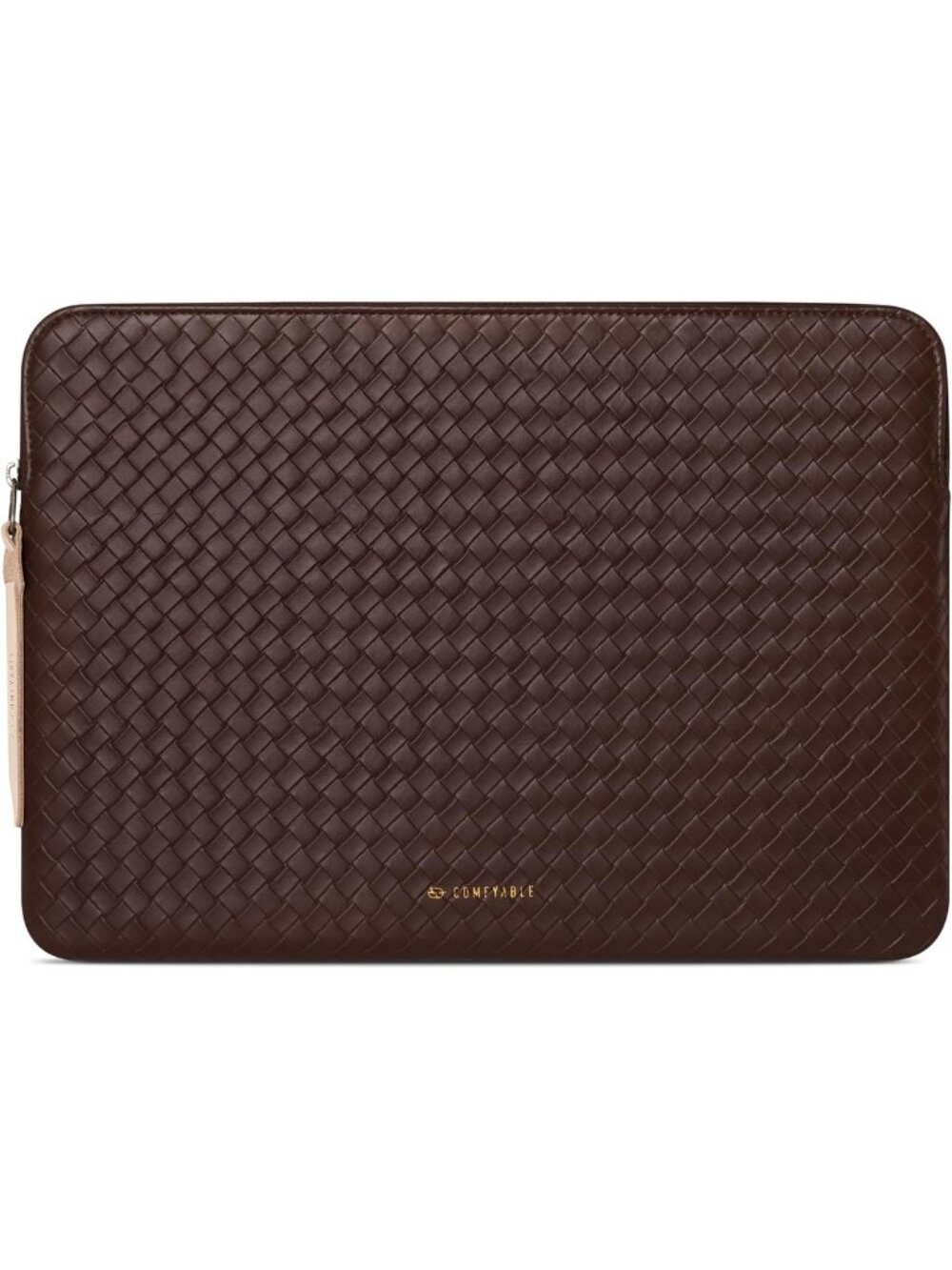 Stylish Faux Leather Laptop Sleeve 13-14 Inch, Woven Design, Travel Case for Men